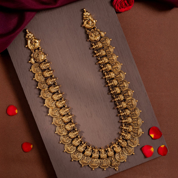 92.5 Silver, Gold Plated Kanchi Kamakshi Kasu Mala