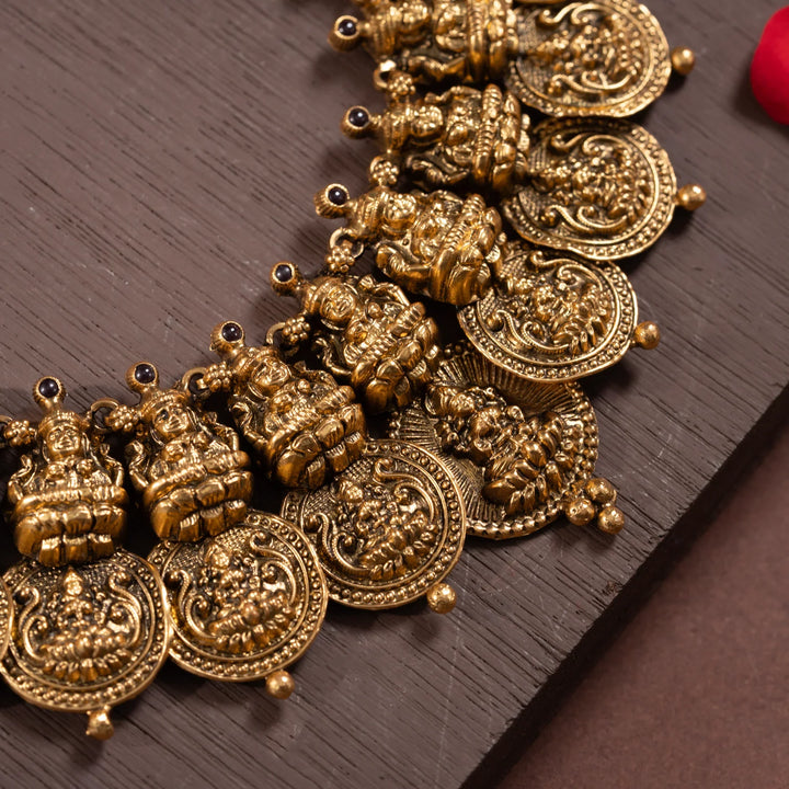 92.5 Silver, Gold Plated Kanchi Kamakshi Kasu Mala