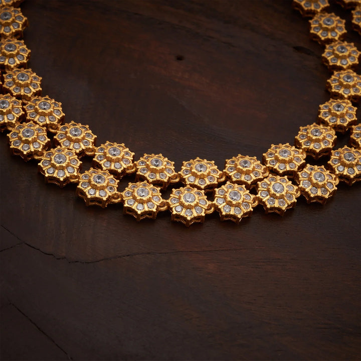 Stunning 92.5 Silver, Gold Plated Florea Drop Necklace