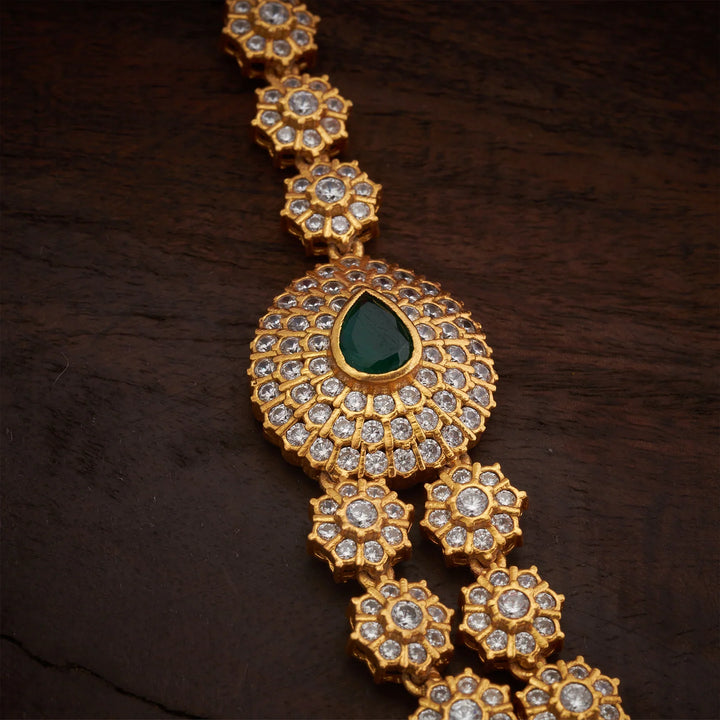 Stunning 92.5 Silver, Gold Plated Florea Drop Necklace