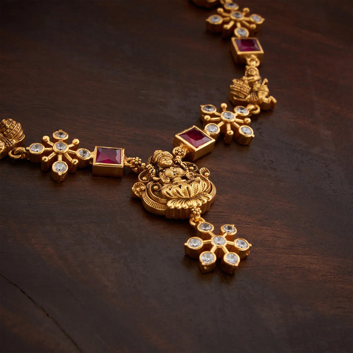 Stunning 92.5 Silver, Gold Plated Vatsalya Vaibhav Necklace