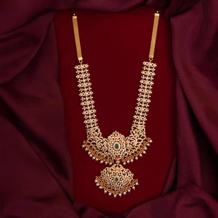 Stunning 92.5 Silver, Gold Plated Mayura Vilasini Necklace