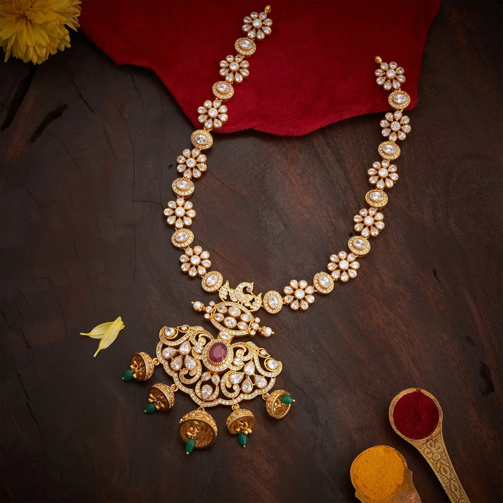 Stunning 92.5 Silver, Gold Plated Peacock Kusuma Addige