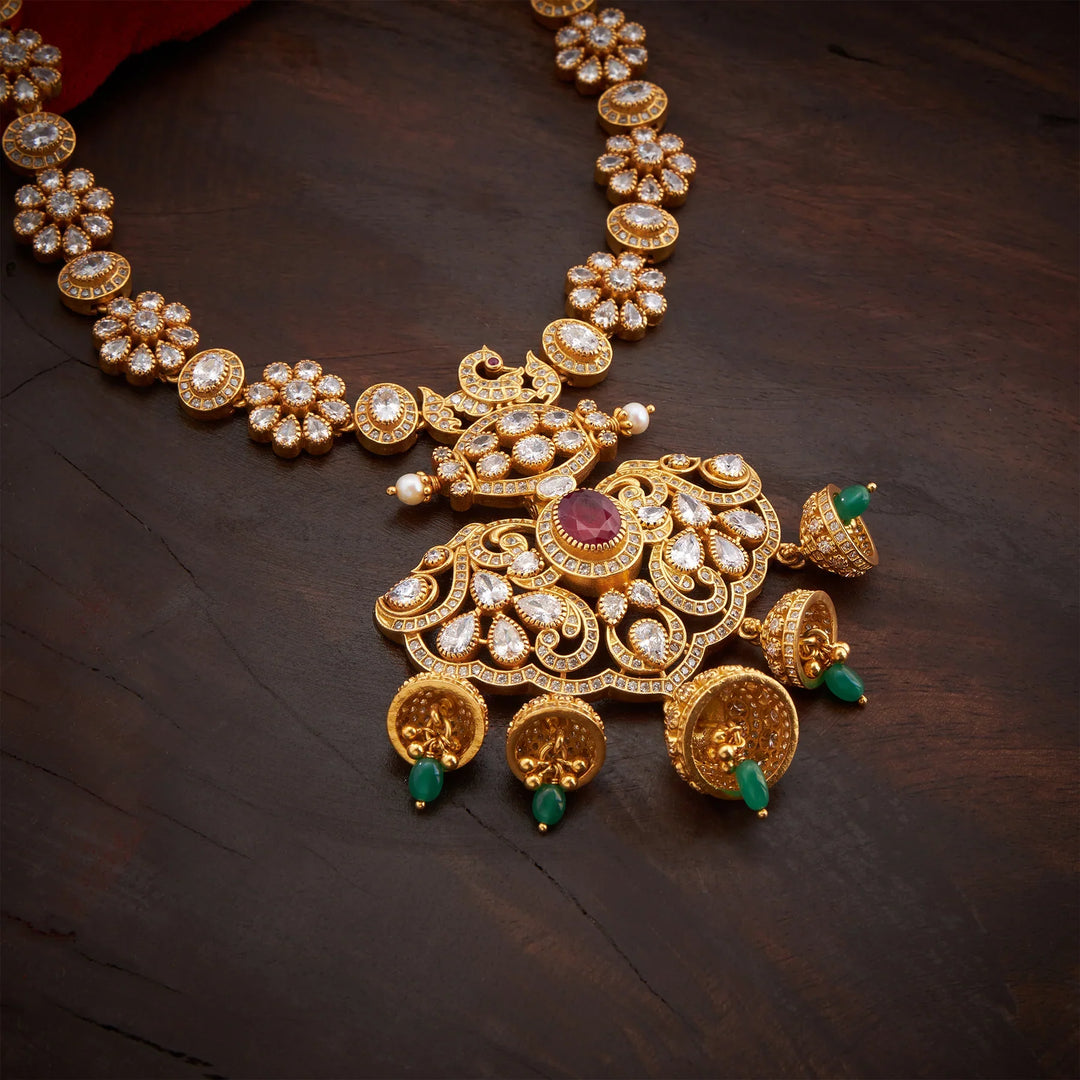 Stunning 92.5 Silver, Gold Plated Peacock Kusuma Addige