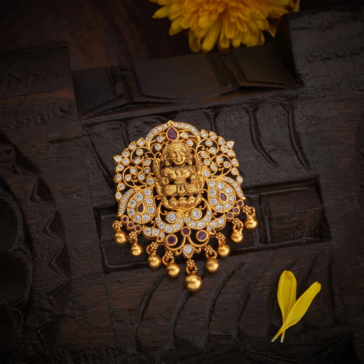 Pure 92.5 Silver, Vedhika Diamond Pendant Set