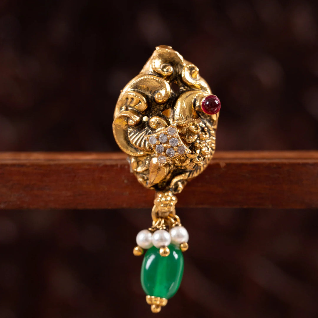 Pure 92.5 Silver, Gold Plated Morvilasita Studs
