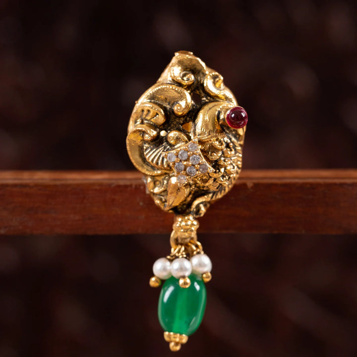 Pure 92.5 Silver, Gold Plated Morvilasita Studs