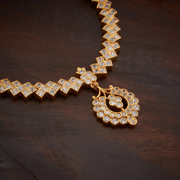 Pure 92.5 Silver, Gold Plated Stellara Drop Necklace