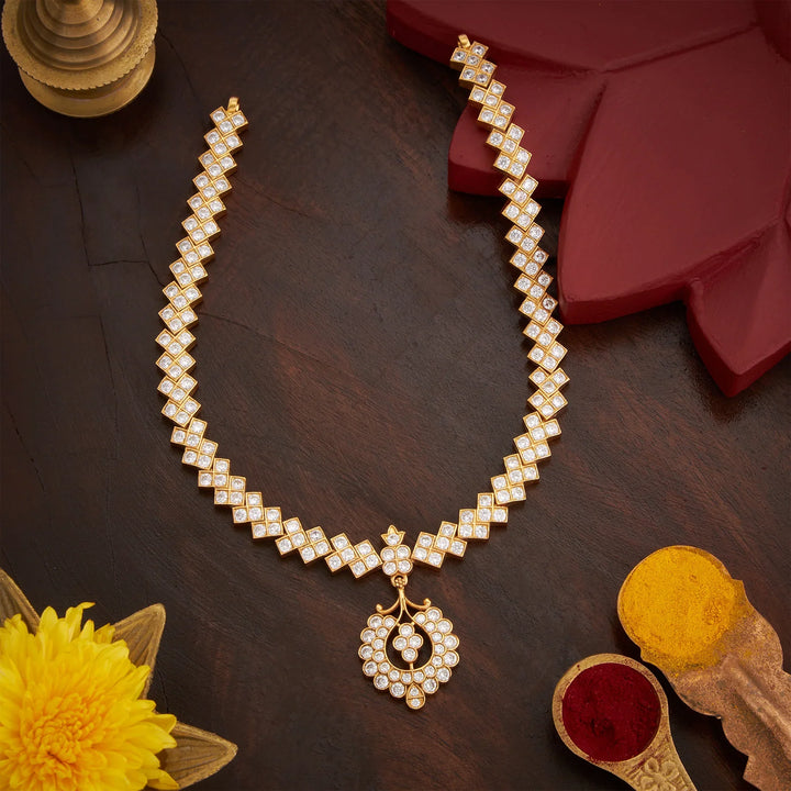 Pure 92.5 Silver, Gold Plated Stellara Drop Necklace