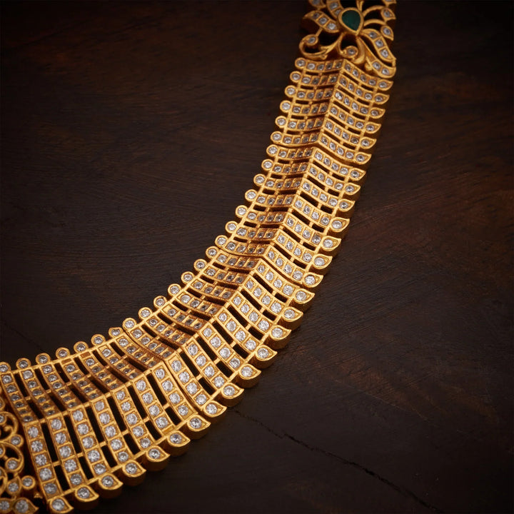 Stunning 92.5 Silver, Gold Plated Phoolmoru Necklace