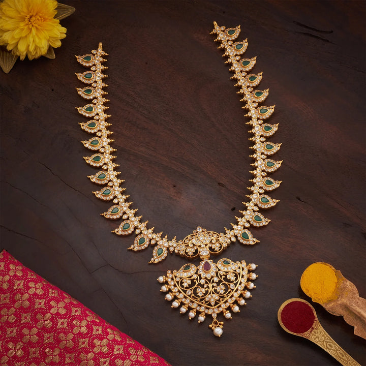 Pure 92.5 Silver, Gold Plated Aamvritta Haaram