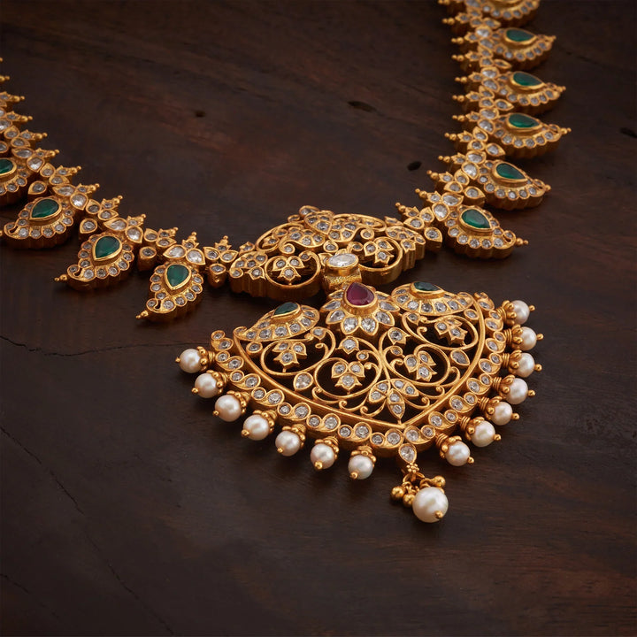 Pure 92.5 Silver, Gold Plated Aamvritta Haaram