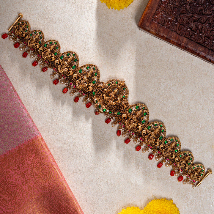 92.5 Silver, 24kt Gold Polish Sri Vaddanam Oddiyanam/Hip Belts. | SHOBITAM