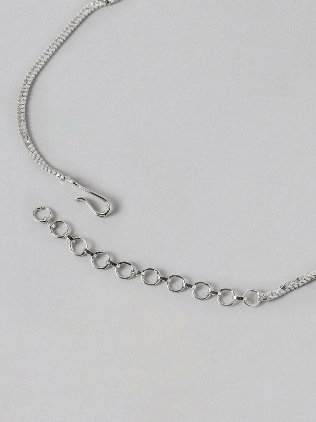 Mesmerizing Silver Plated American Diamond Necklace Set | Shobitam