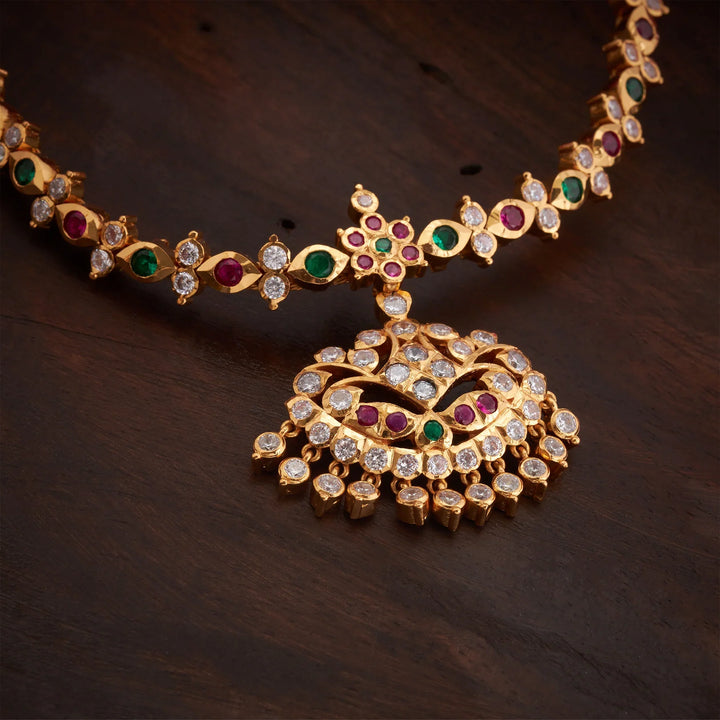 Pure 92.5 Silver, Gold Plated Florvalli Necklace