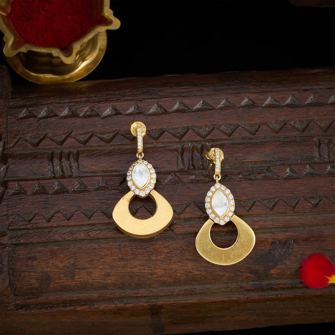 Pure 92.5 Silver, Gold Plated Moissy Luxe