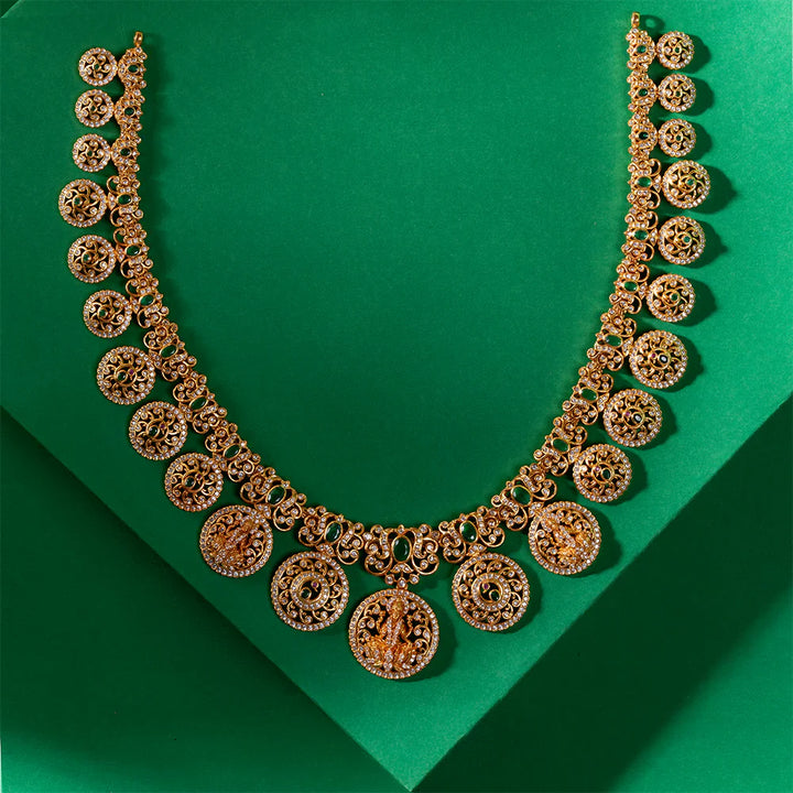 Stunning 92.5 Silver, Gold Plated Suvasini Haaram
