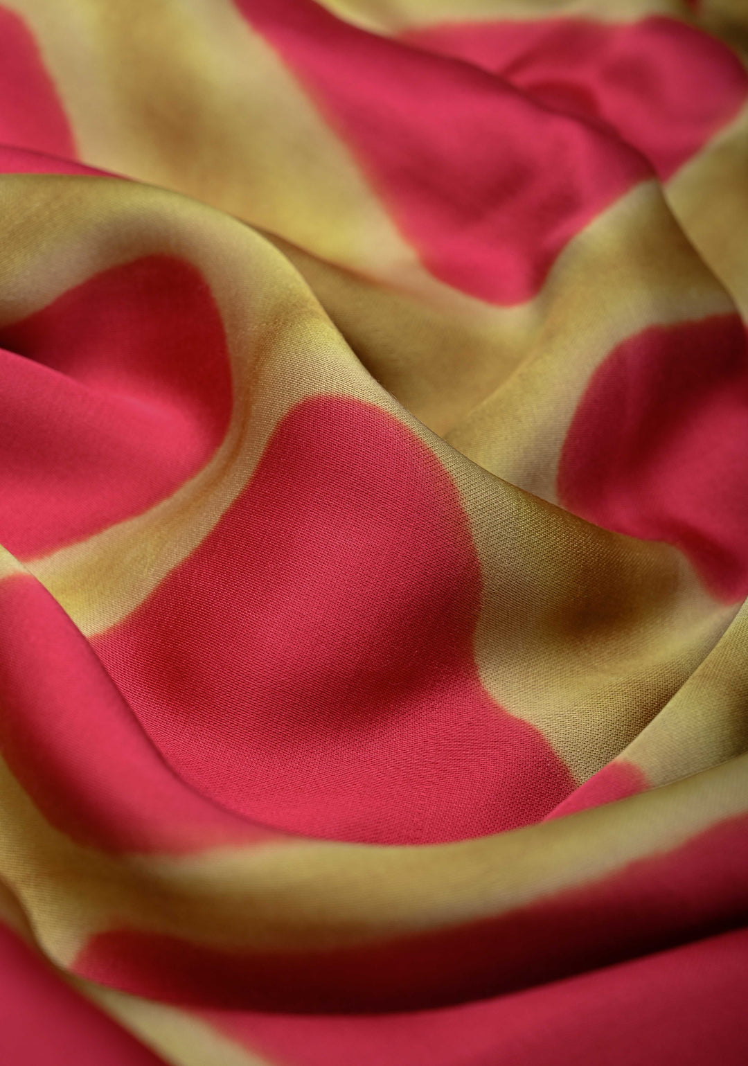 Sand Brown Modal Silk Saree with clamp dye and and Ajrakh Screen Print Pallu