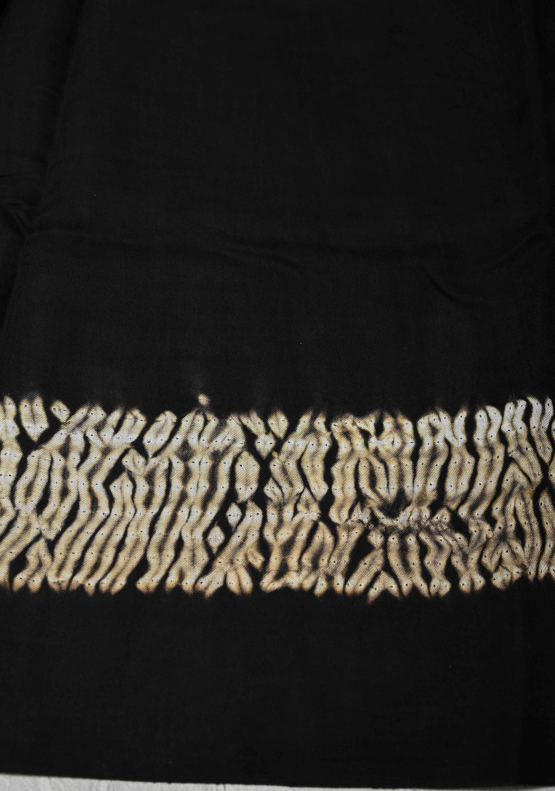 Black Modal Silk Saree with Mandala Design