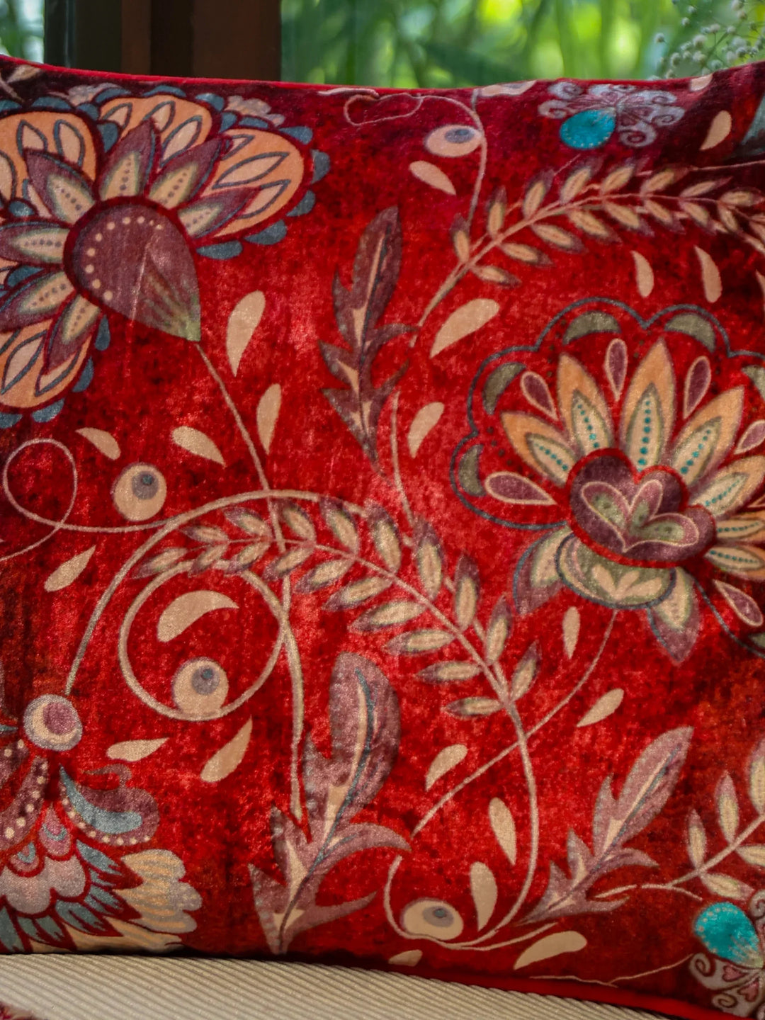 Digital Jungle Printed -Cotton Viscose Cushion