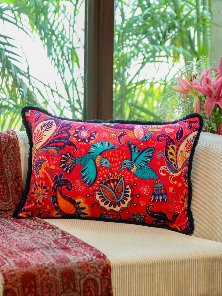 Digital Jungle Printed - Cotton Viscose Cushion Cover