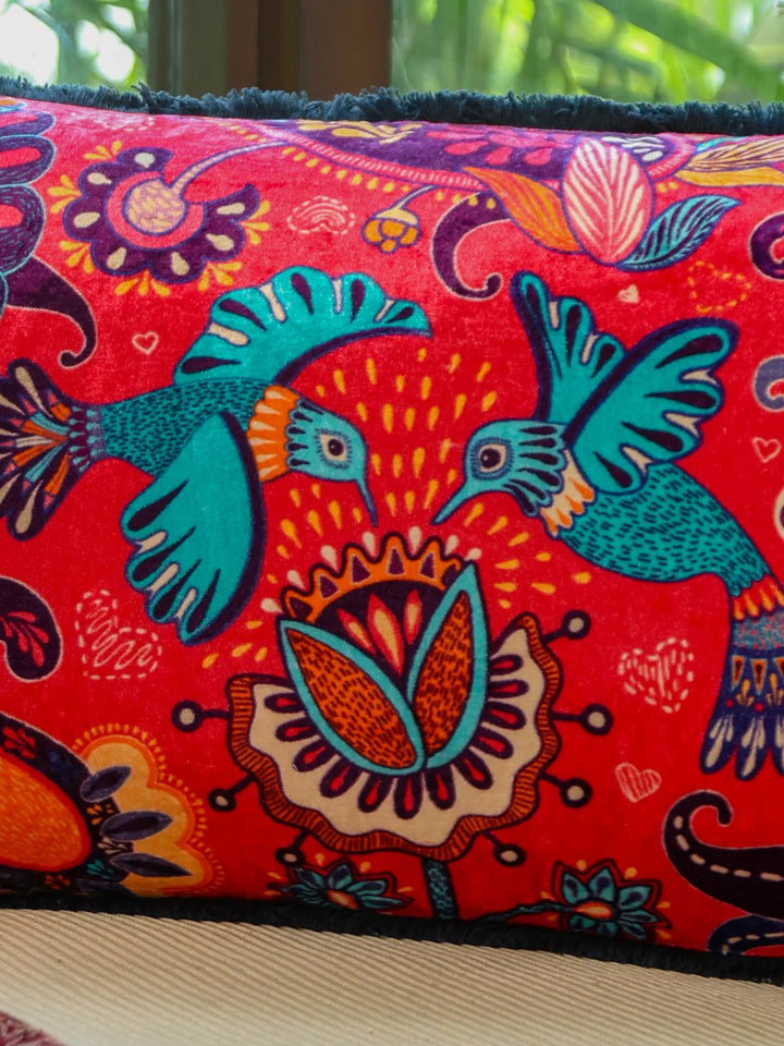 Digital Jungle Printed - Cotton Viscose Cushion Cover