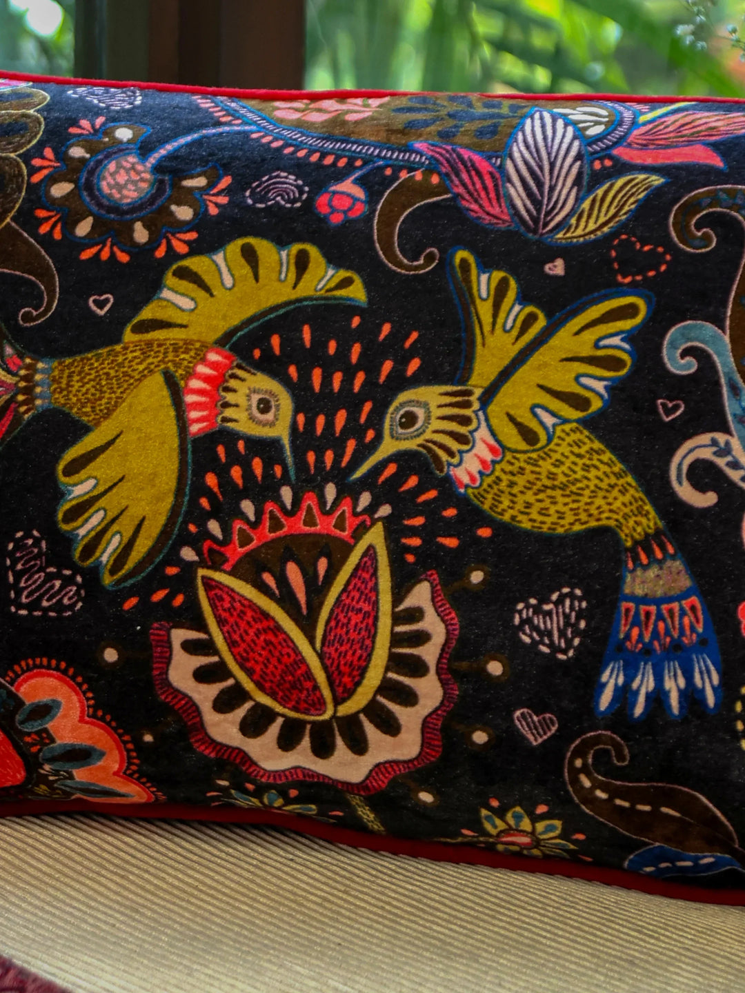 Digital Jungle Printed - Cotton Viscose Cushion Cover