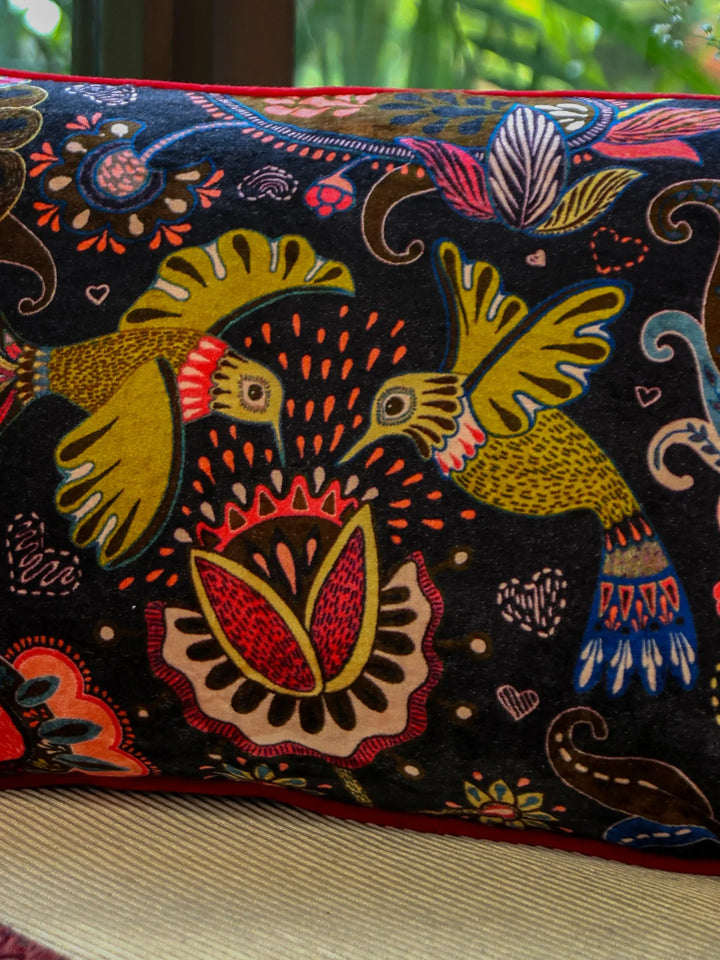 Digital Jungle Printed - Cotton Viscose Cushion Cover