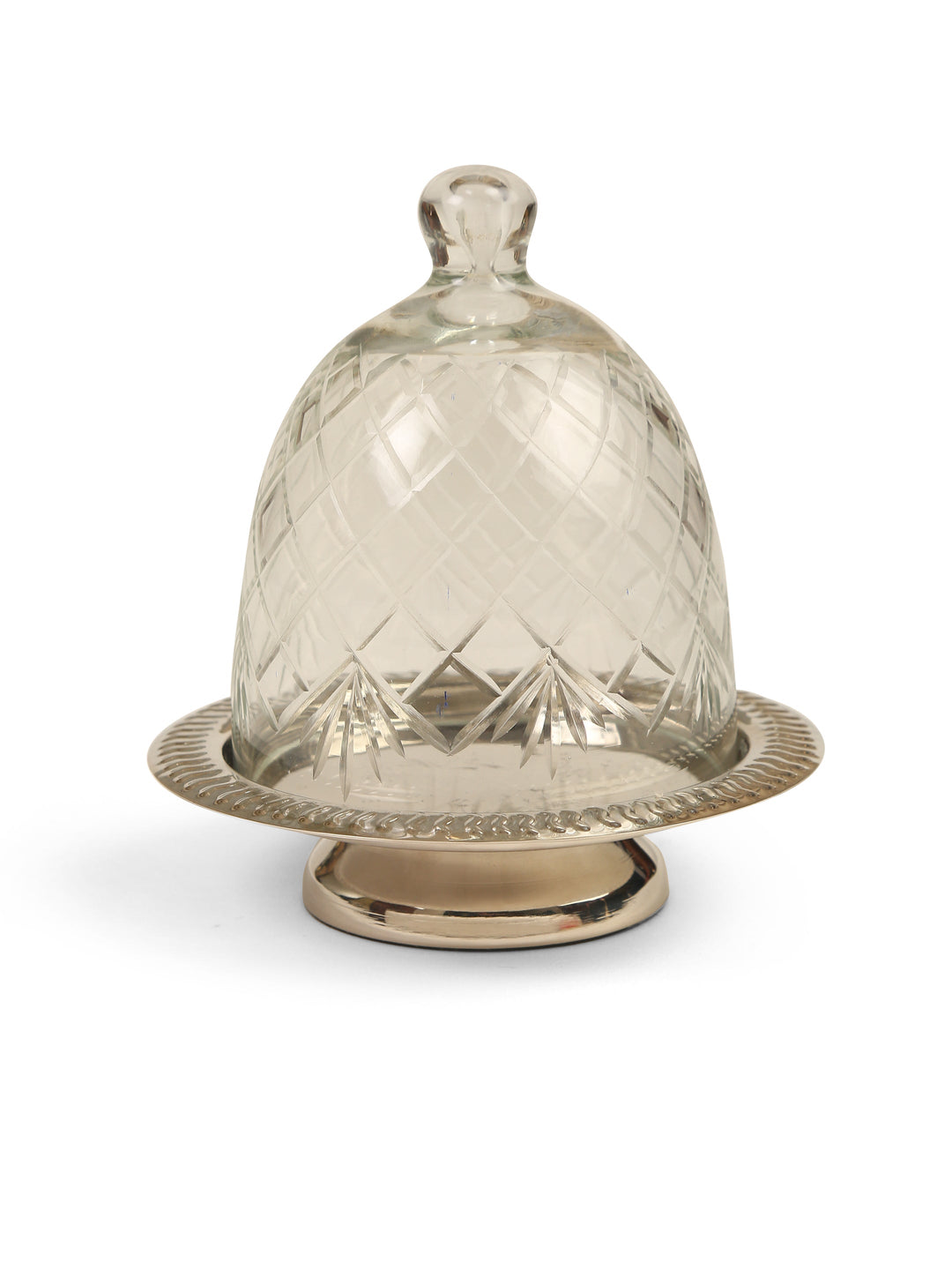 Round Cake Plate with Glass Dome | SHOBITAM