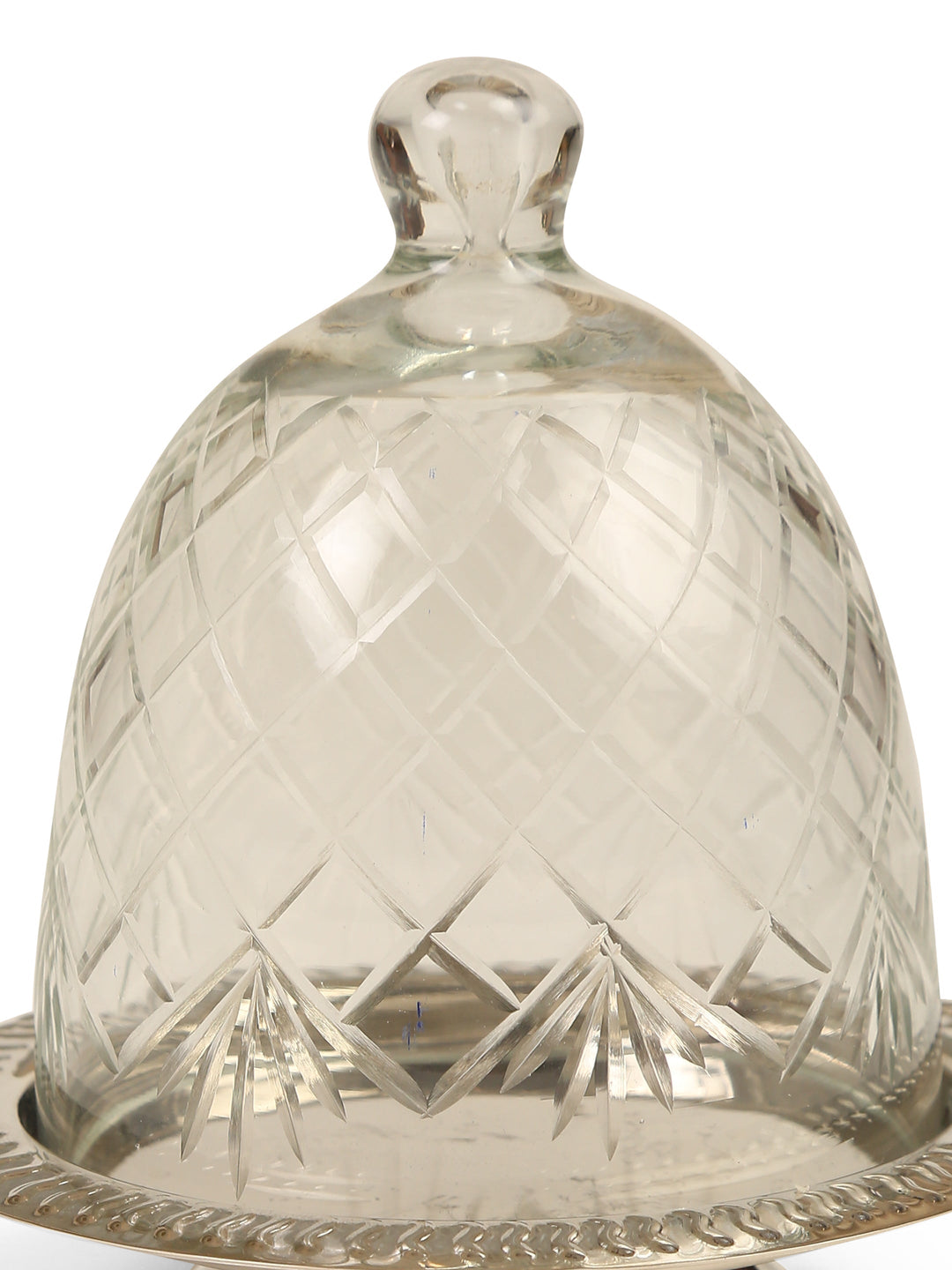 Round Cake Plate with Glass Dome | SHOBITAM