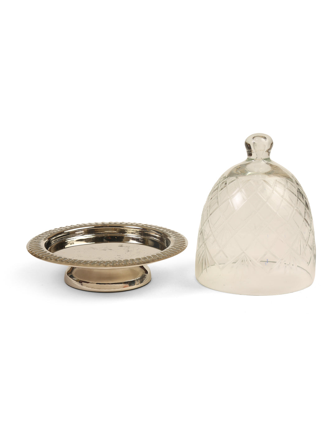 Round Cake Plate with Glass Dome | SHOBITAM