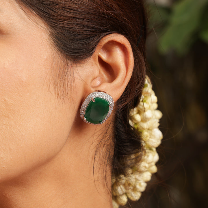 Sera Emerald Royale Statement Necklace Set | SHOBITAM