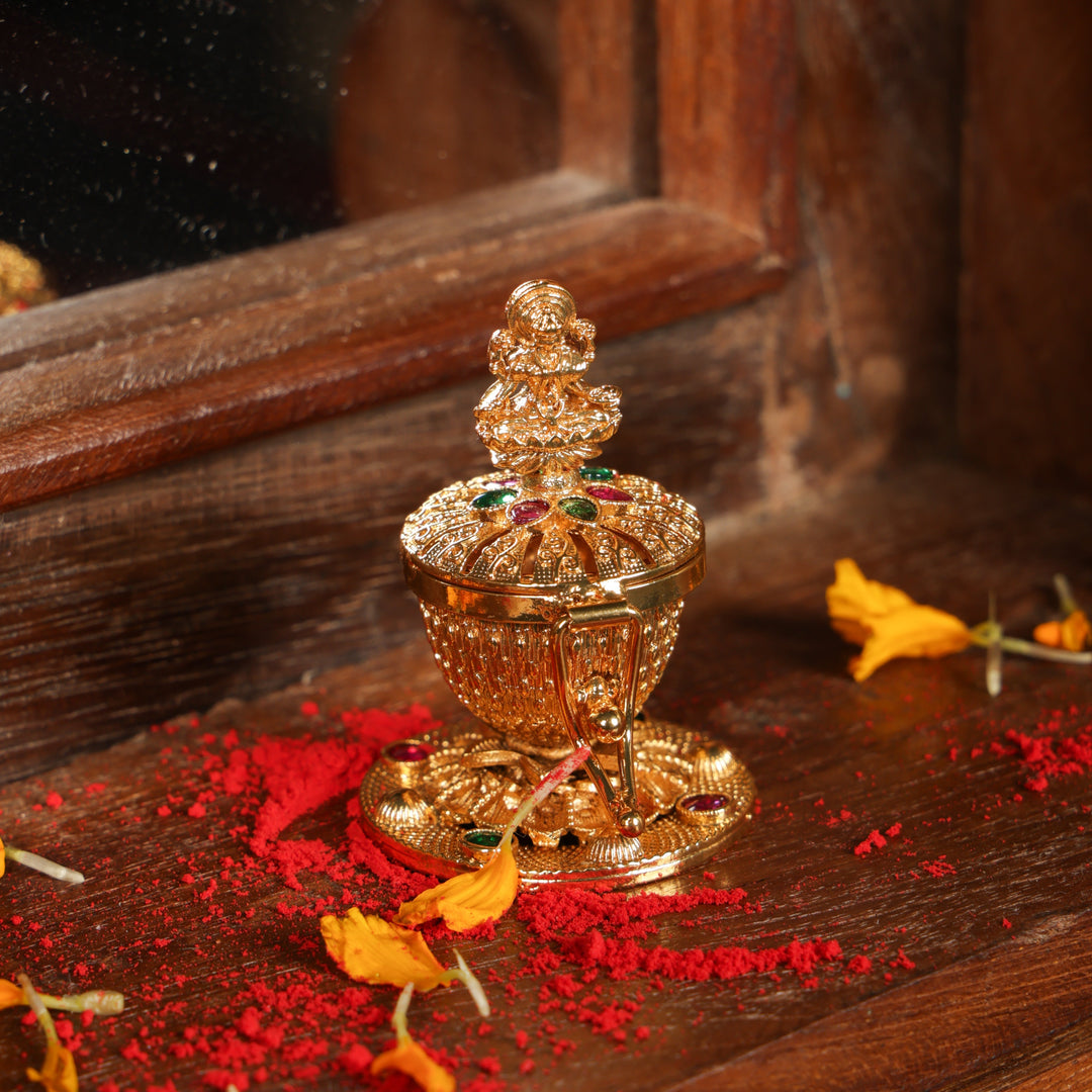 Mahalakshmi Devi Kumkum Box | SHOBITAM