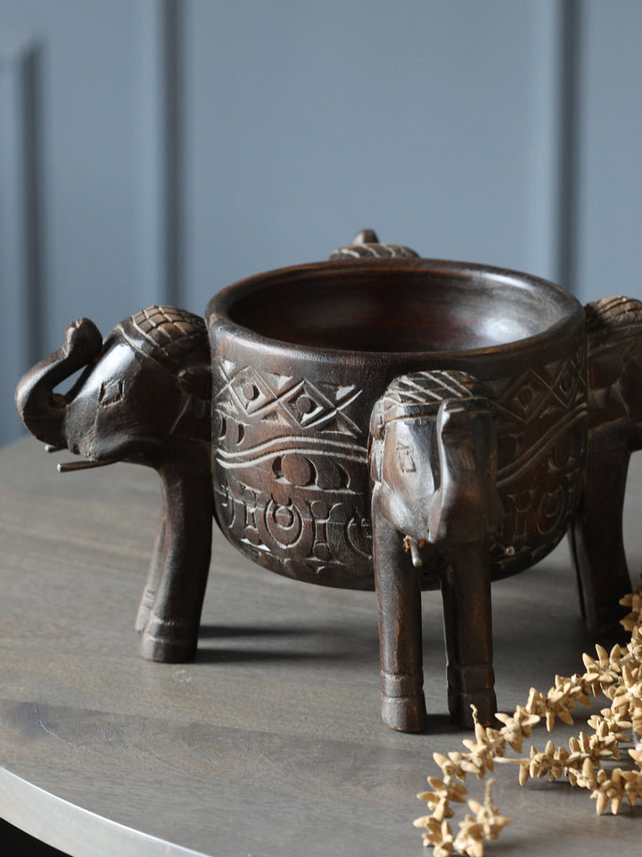Elephant Bowl Mango Wood | SHOBITAM