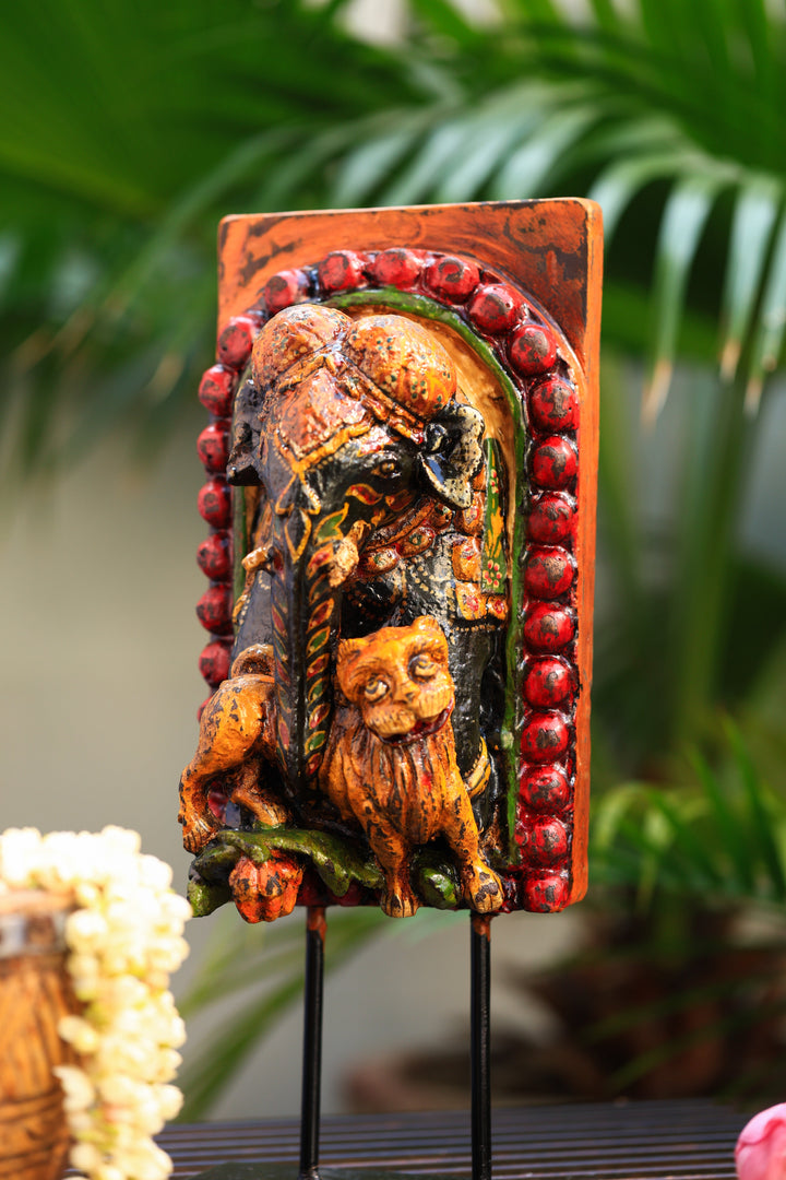 First God-Ganesha statue on iron stand | SHOBITAM