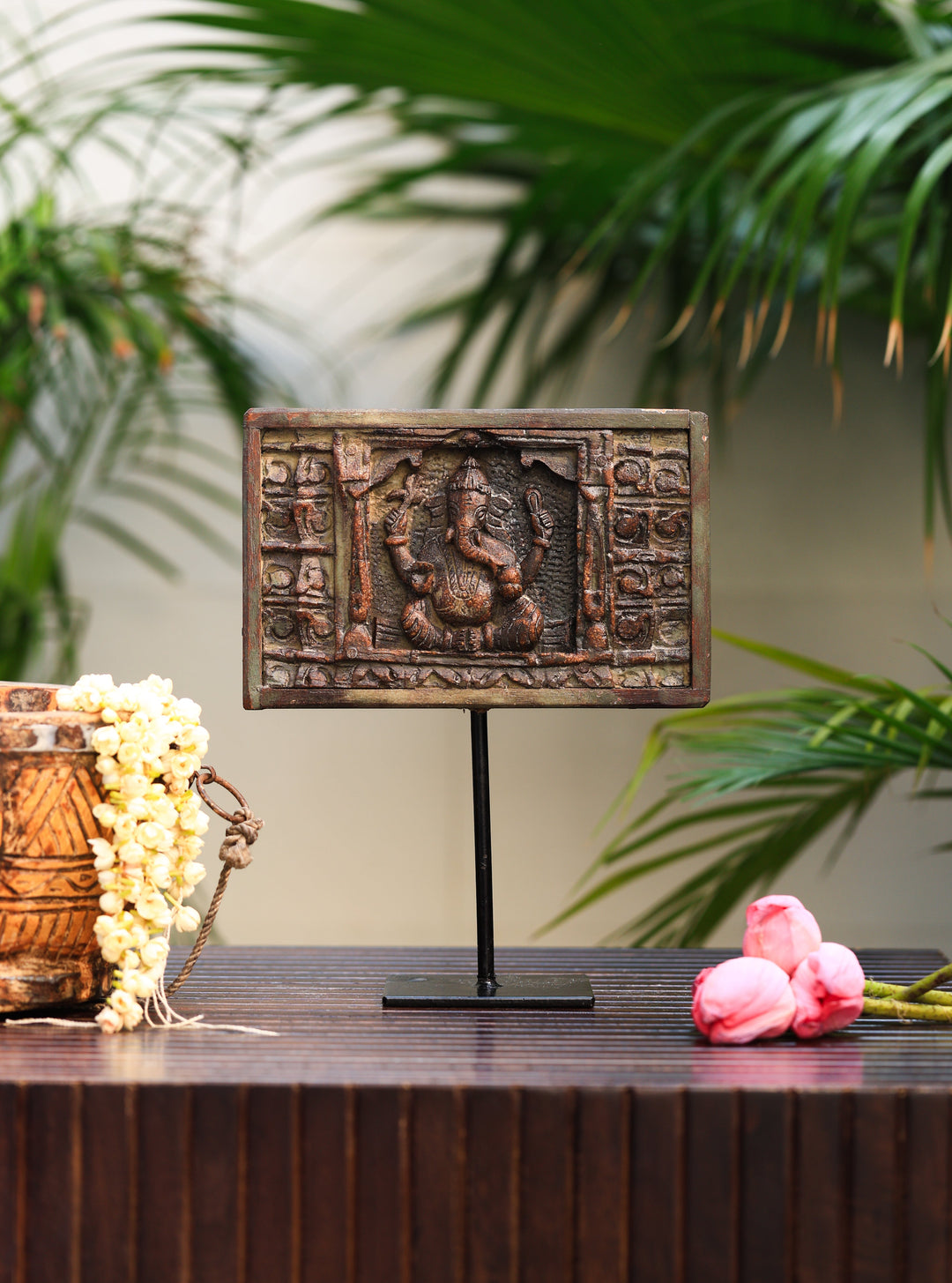 First God-Ganesha wooden panel | SHOBITAM