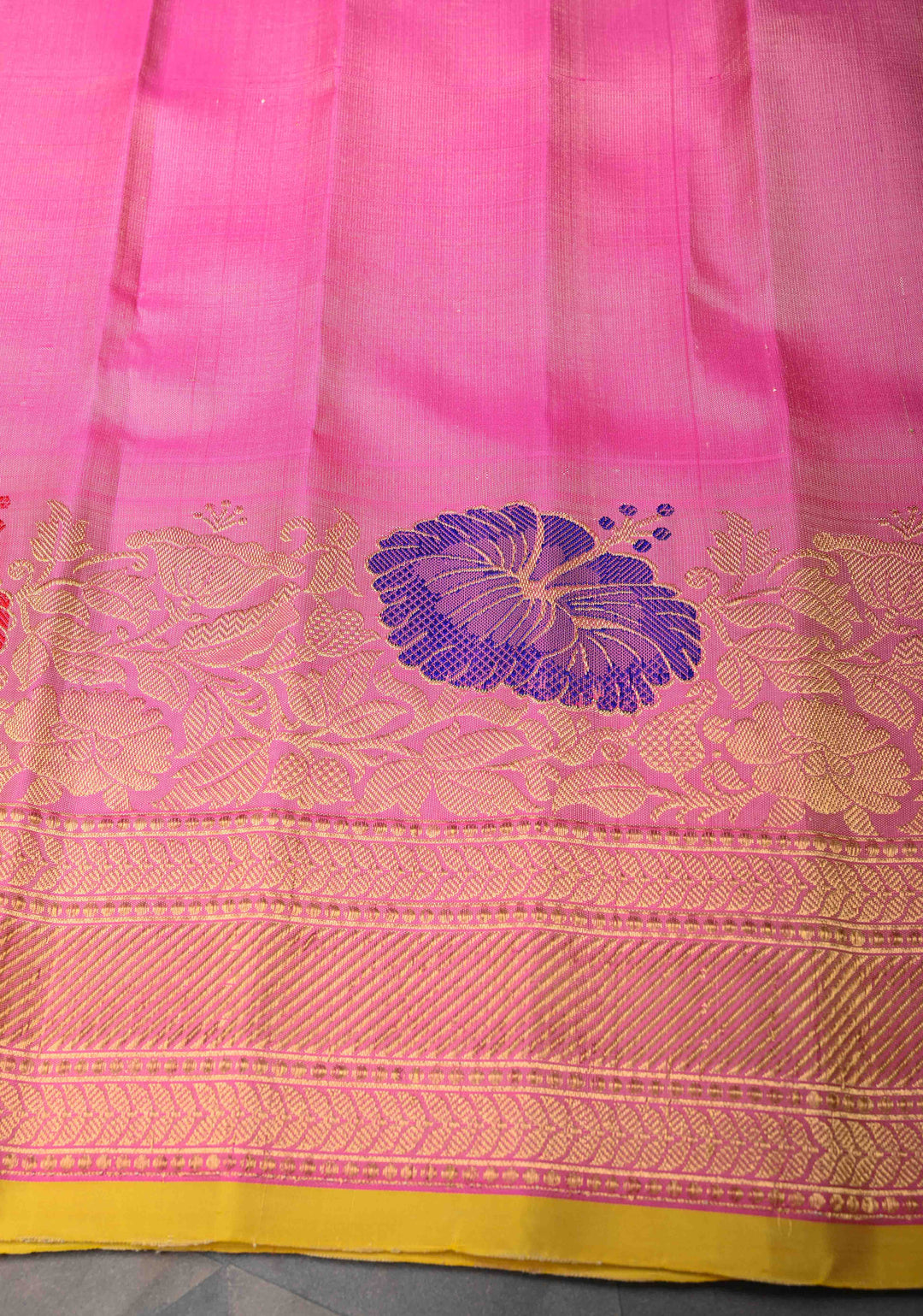 Beige Gadwal Pure Silk Saree with Sona Rupa Motifs and Meenakari Zari Border | SILK MARK CERTIFIED