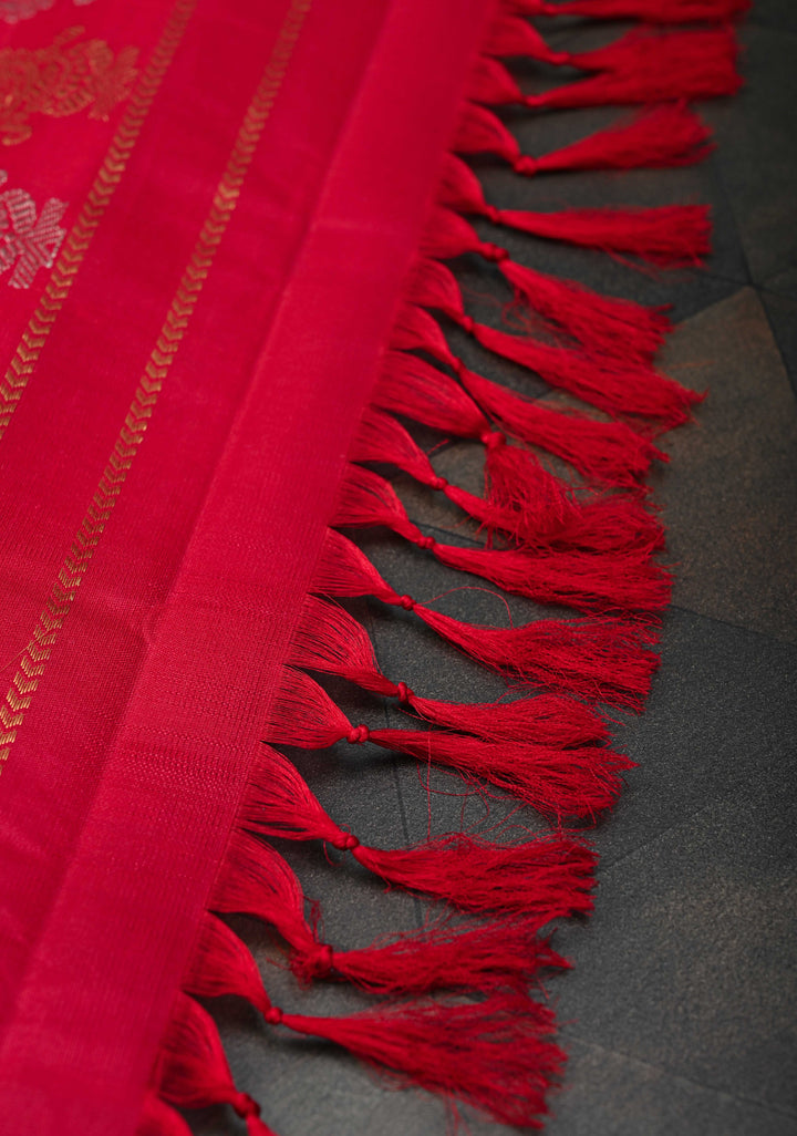 Blue Dual Tone Fusion Ikkat Gadwal Silk Saree with Contrast Zari Border | SILK MARK CERTIFIED