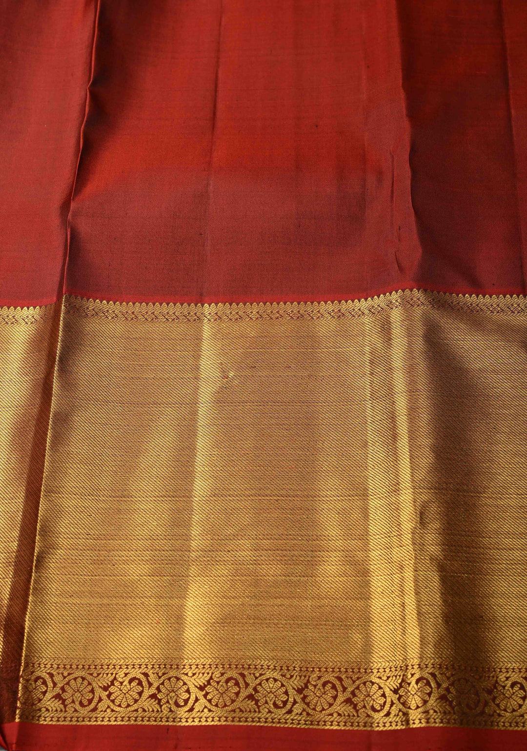 1 Gram Zari Moss Green Pure Kanjivaram Silk Gandaberunda Brocade Saree with Wide Zari Border | SILK MARK CERTIFIED