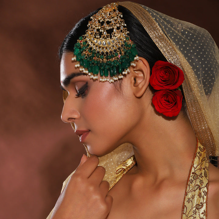 Women's Kundan Maharani Jhoomar/ Passa | SHOBITAM