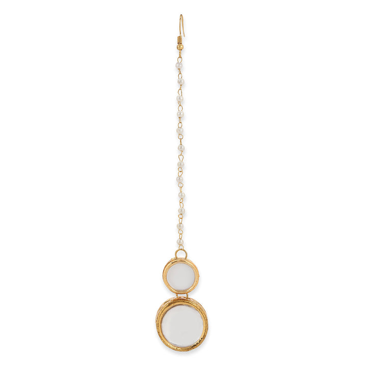 Women's Kundan Round Maang Tikka | SHOBITAM
