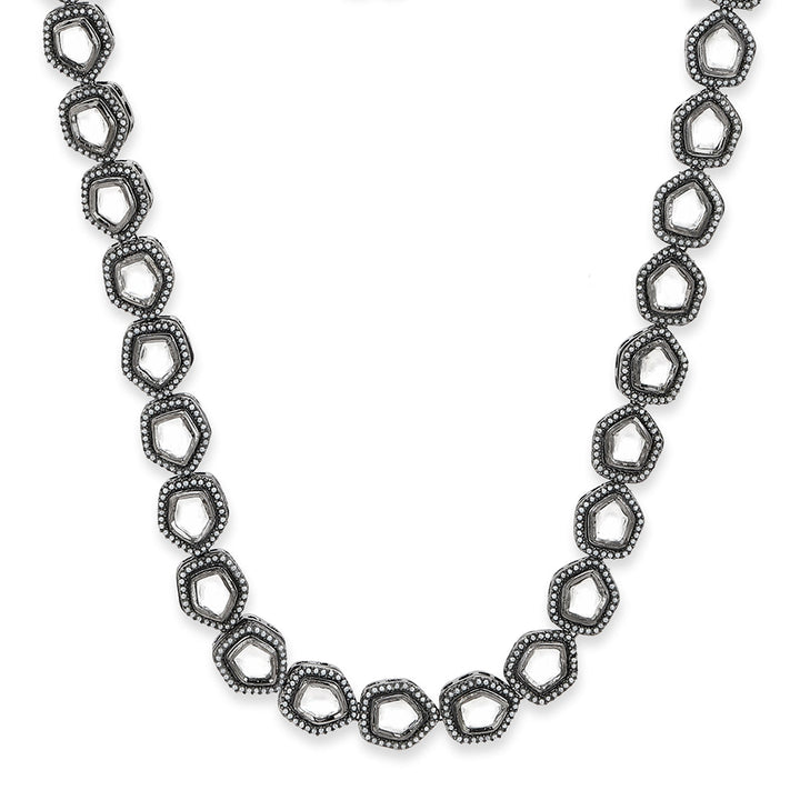 Silver Kundan Necklace | SHOBITAM
