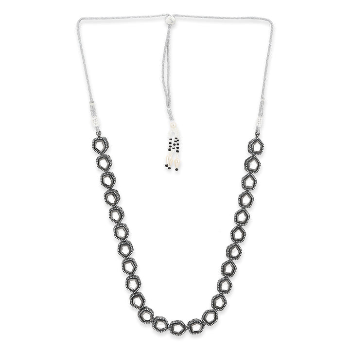 Silver Kundan Necklace | SHOBITAM