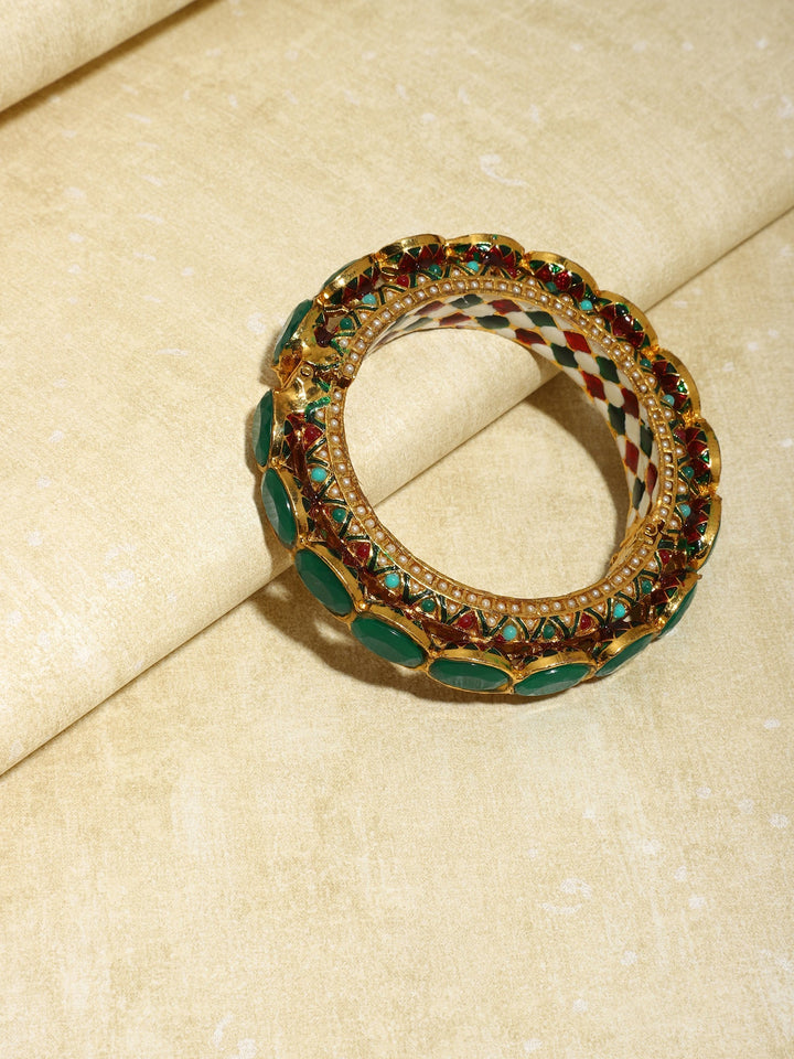 Kundan Meenakari Bangle | SHOBITAM