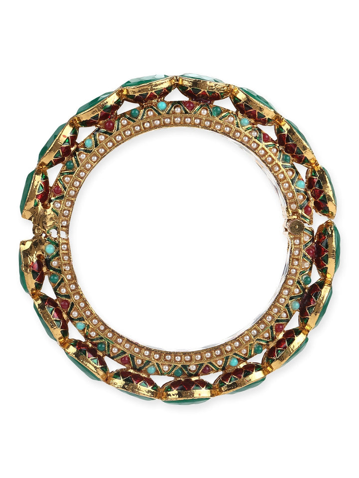 Kundan Meenakari Bangle | SHOBITAM