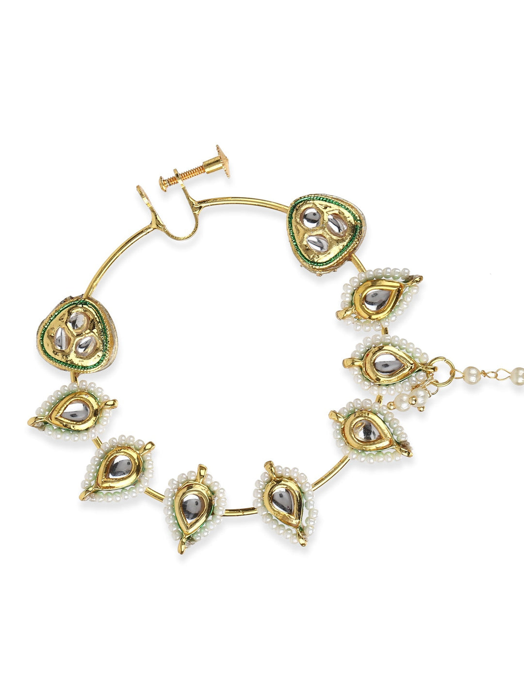 Large Nose Ring with Kundan Stones | SHOBITAM