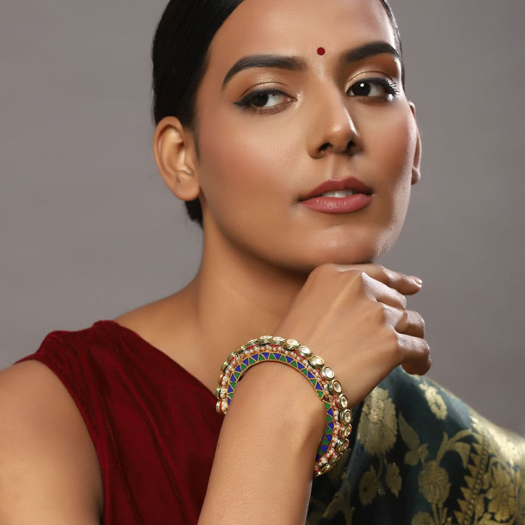 Topkapi Meenakari Bangle | SHOBITAM