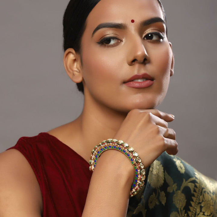 Topkapi Meenakari Bangle | SHOBITAM