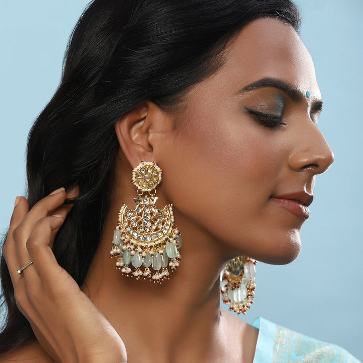 Ruby Raang Women's Kundan Earrings | SHOBITAM