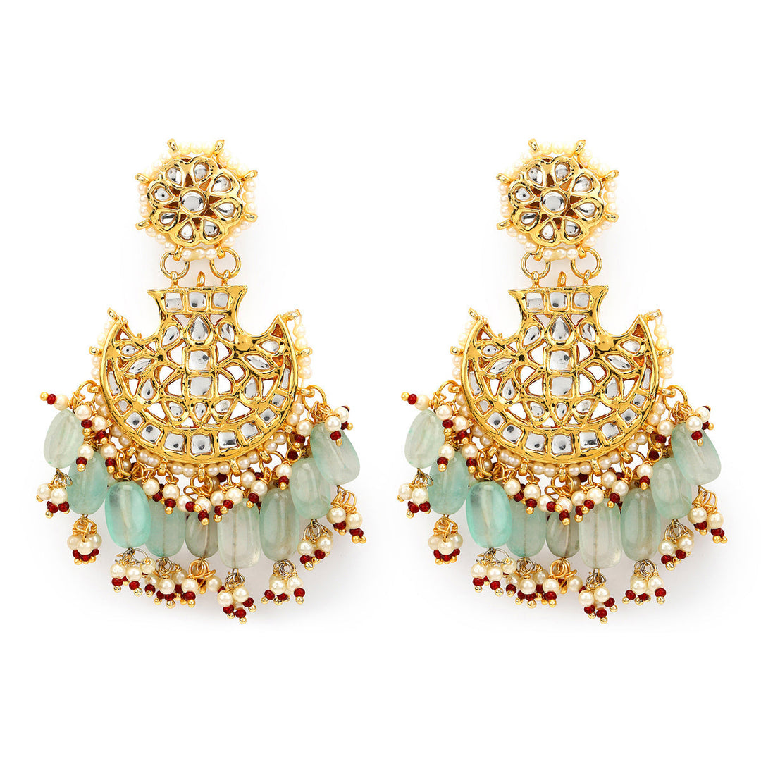 Ruby Raang Women's Kundan Earrings | SHOBITAM